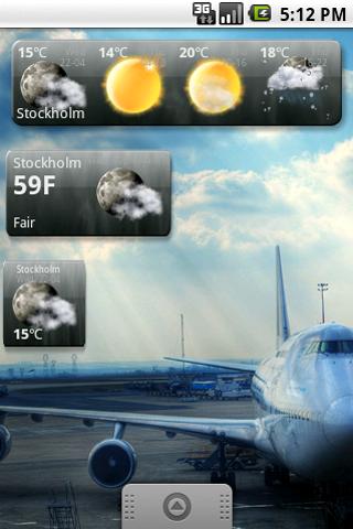 Snowstorm weather widget Android Weather
