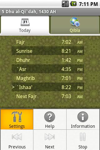 Islam Adhān Alarm Android Lifestyle