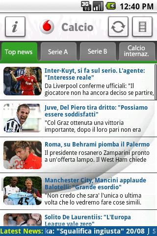 Vodafone Calcio Android Sports