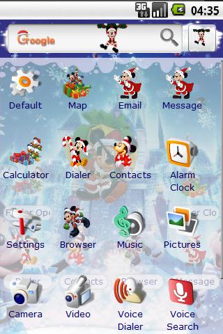 Mickey Mouse Christmas Android Themes