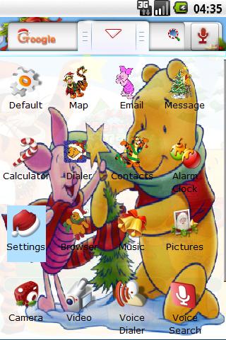 Winnie the Pooh Christmas Android Themes