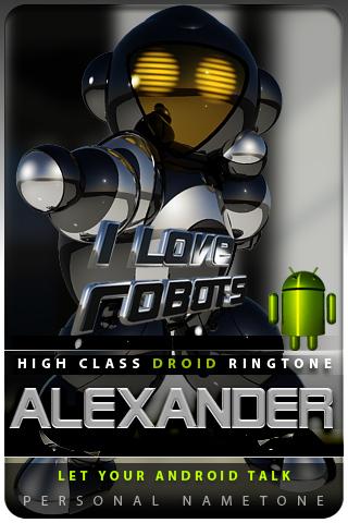 ALEXANDER nametone droid Android Lifestyle