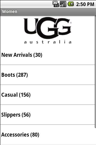 UGG® Australia Android Shopping