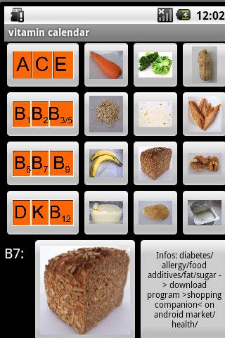 vitamin calendar Android Health