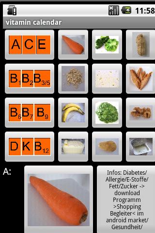 vitamin calendar Android Health