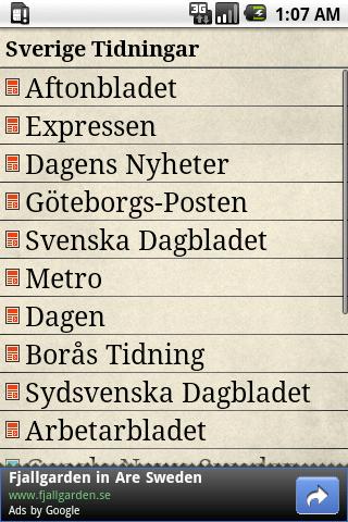 Sverige Tidningar Android News & Weather