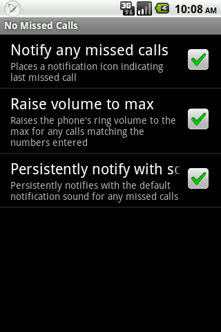 No Missed Calls Android Communication