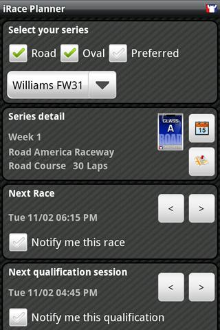 iRace Planner Android Entertainment
