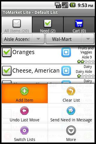 ToMarket Grocery Shopping List Android Shopping