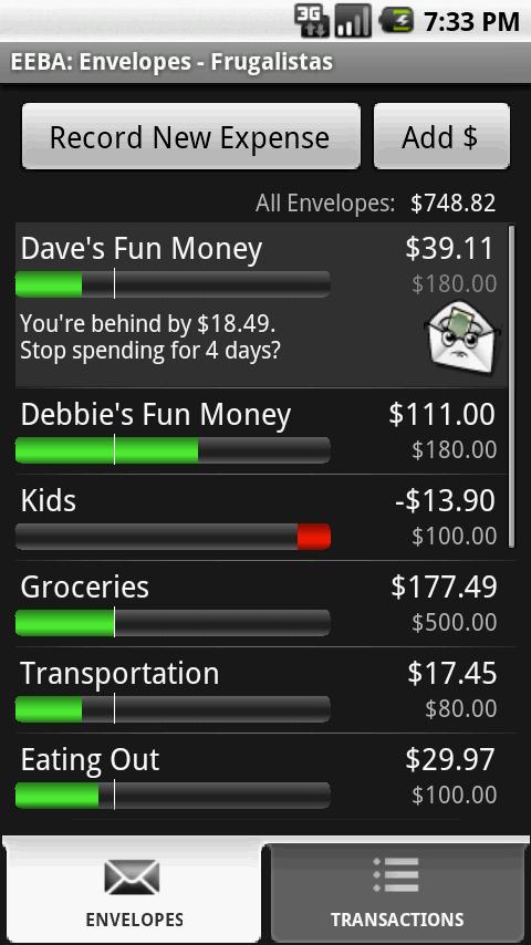 Easy Envelope Budget Aid Android Finance