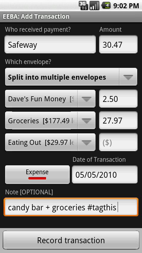 Easy Envelope Budget Aid Android Finance