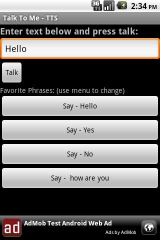Talk To Me – TTS Android Entertainment