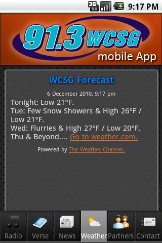 WCSG 91.3 Android Entertainment