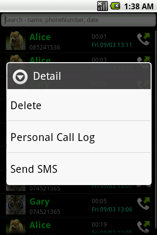 Advanced Call Log Android Tools