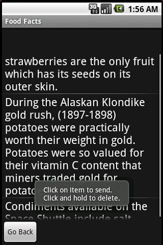 Food Facts Android Reference