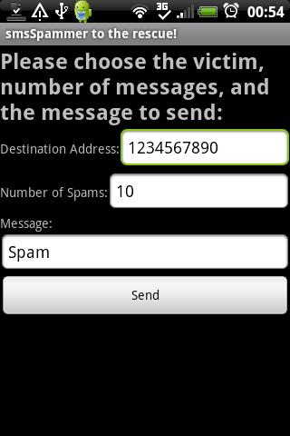 smsSpammer Android Communication