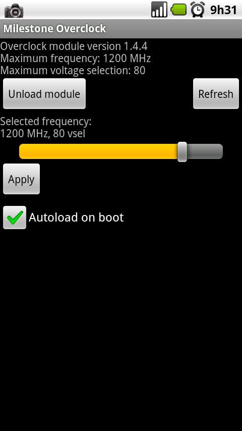 Milestone/Droid Overclock