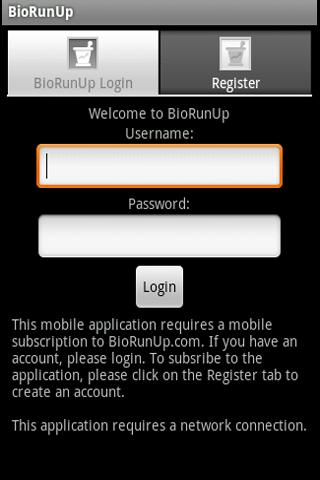 BioRunUp Android Finance