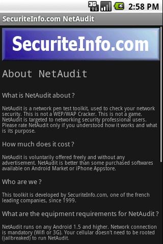 SecuriteInfo.com NetAudit Android Tools