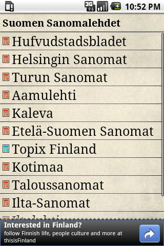 Suomen Sanomalehdet Android News & Weather