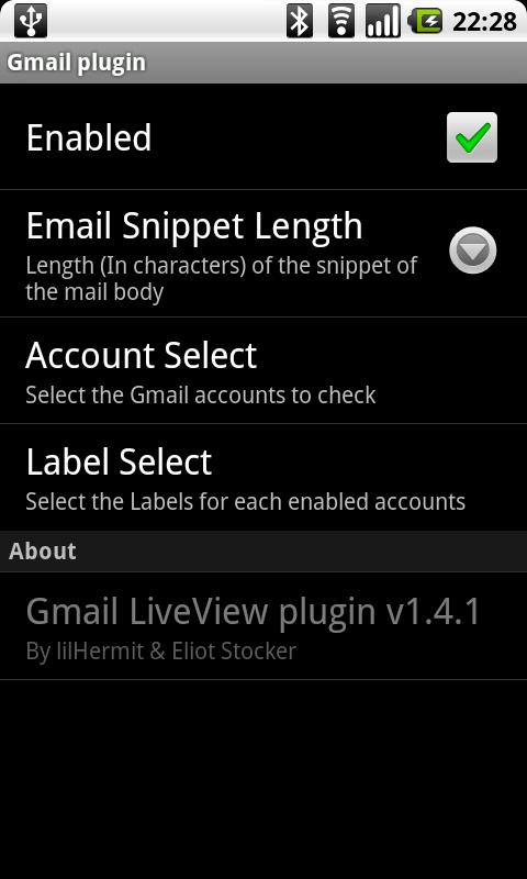 Gmail for Liveview Android Productivity