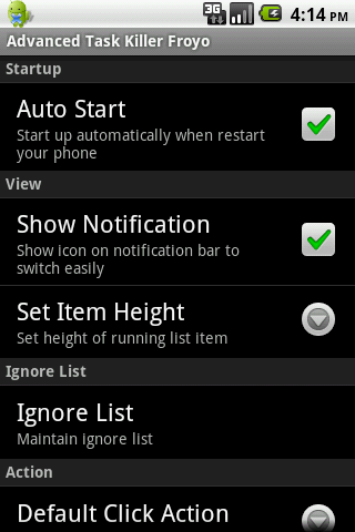 Advanced Task Killer Froyo Android Productivity