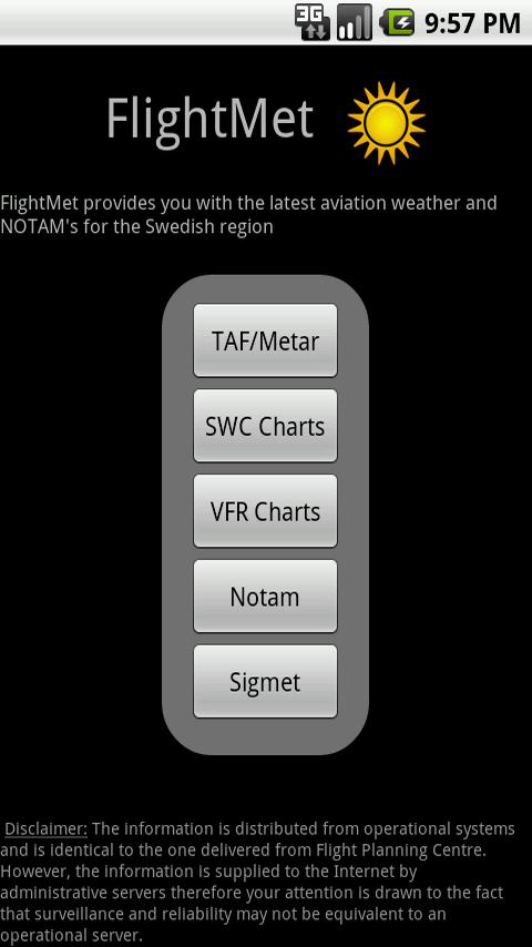 FlightMet Sweden Android Weather