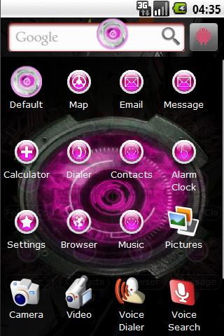 3D Pink Droid Theme Android Themes