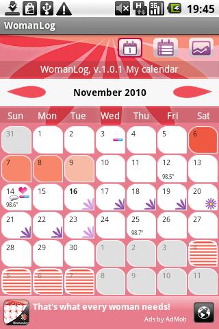 WomanLog Calendar Android Health & Fitness