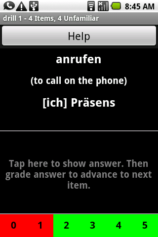 German Verb Trainer Android Education