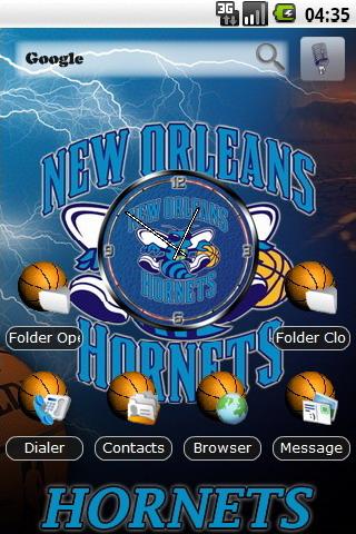 New Orleans Hornets theme Android Personalization