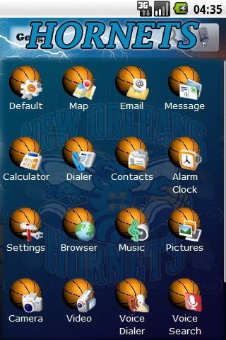 New Orleans Hornets theme Android Personalization