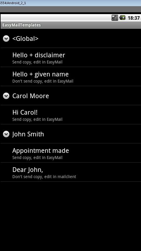 Easy Mail Templates Android Productivity