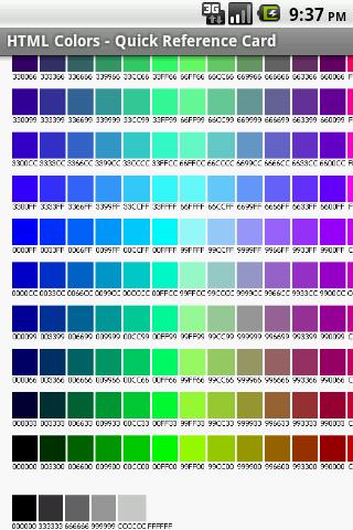HTML Colors – Quick Reference Android Libraries & Demo