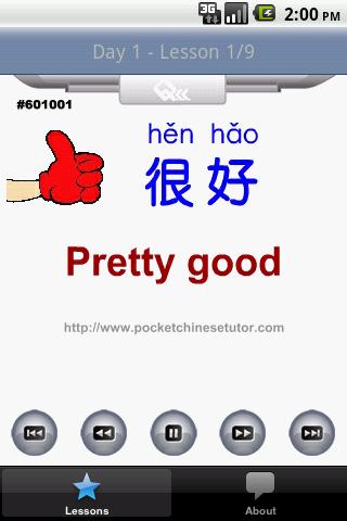 Pocket Chinese Tutor lite Android Education