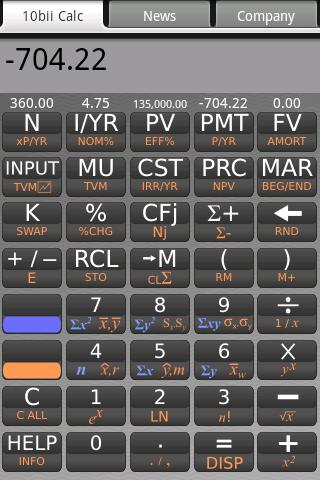 10bii Cash Calculator