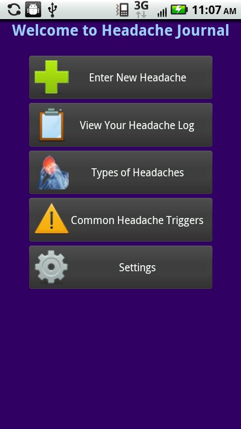 Headache Journal Free Version Android Medical