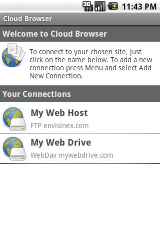 Cloud Browser: FTP, Webdav, S3 Android Communication