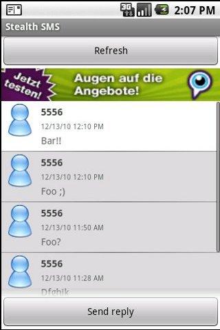 Stealth SMS Android Communication