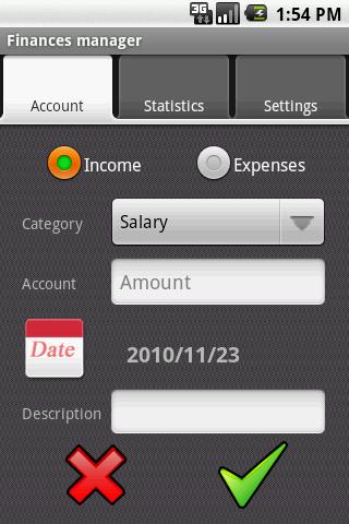 Finances manager Android Tools