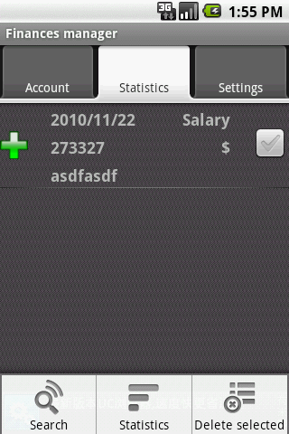 Finances manager Android Tools