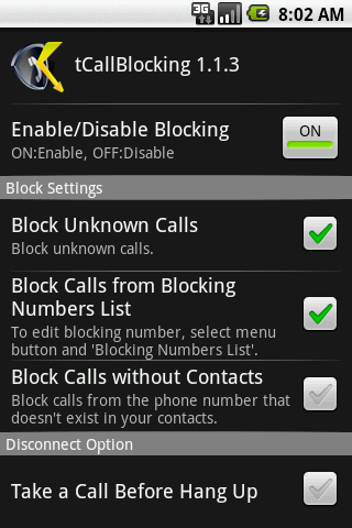 tCallBlocking Android Lifestyle