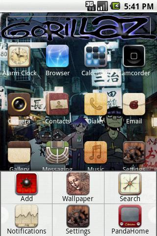 HD Theme:Gorillaz Android Themes