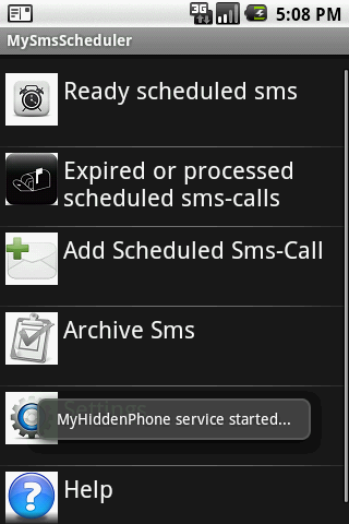 MySmsCallScheduler Android Communication