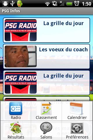 PSG Infos Android Sports