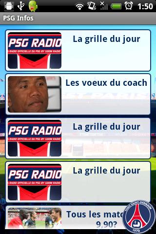 PSG Infos Android Sports