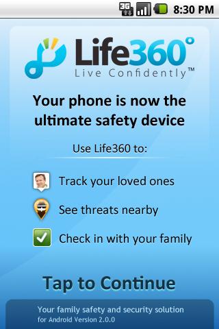 Life360 Security Center Android Lifestyle