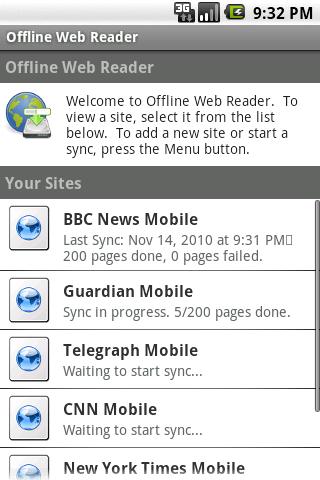 Offline Web Reader Android Reference