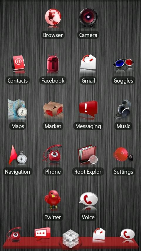 Red ADW Theme Android Themes