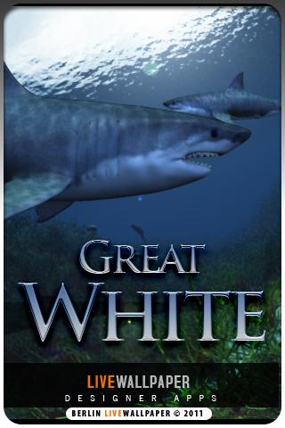 GREAT WHITE live wallpaper Android Themes
